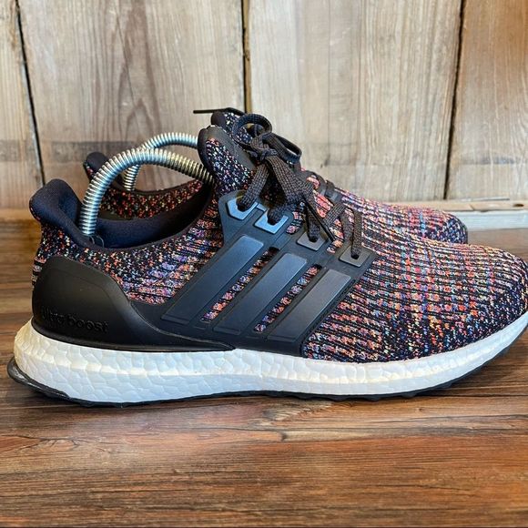 Adidas Ultra Boost 3.0 look New black multicolor Mens sneakers shoes size 9 - Picture 7 of 16